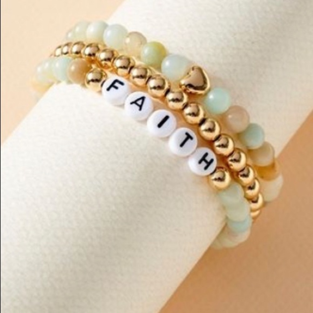 Faith Bracelet Semi Precious Stones